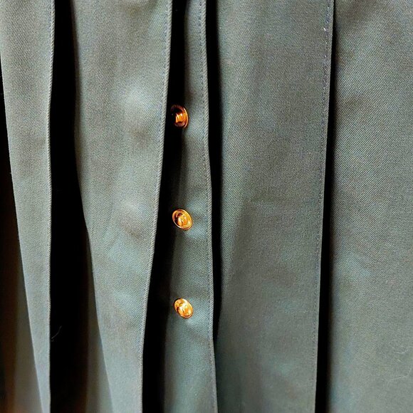 J. Crew Green, Pleated, Cotton Twill Short Skirt; Size: 4 - Picture 4 of 8